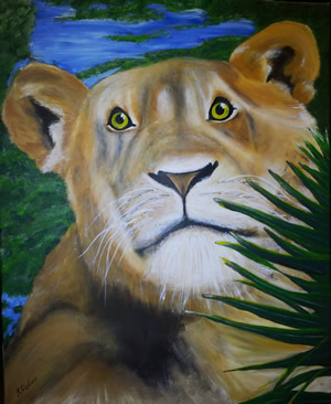 Lion Painting by Regina